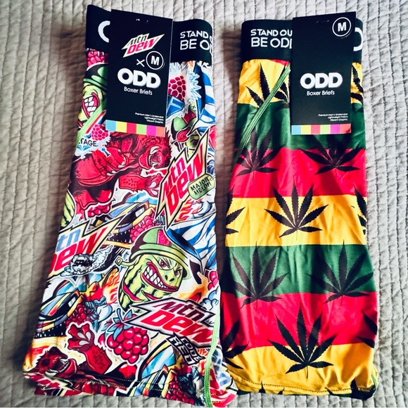 ODD Medium Cherry Voltage Mountain Dew Code Red Spark Graphic Boxer Briefs. - Picture 1 of 5